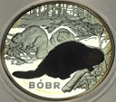 Symbole Przyrody Zwierzęta Bóbr SREBRO