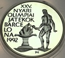 Węgry 500 forintów 1989 Barcelona 1992 SREBRO