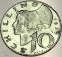 Austria 10 Szylingów 1957 SREBRO