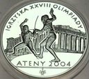 10 zł złotych 2004 Igrzyska Olimpiady Ateny szermierka SREBRO