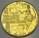 2 zł złote 1998 Skłodowska Polon i rad