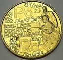 2 zł złote 1998 Skłodowska Polon i rad