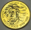 2 zł złote 1998 Adam Mickiewicz