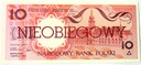 NIEOBIEGOWY 10 zł złotych 1990 WARSZAWA