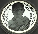 300000 zł złotych 1994 Święty Maksymilian Kolbe