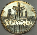 100000 zł złotych 1990 Solidarność TYP A SREBRO