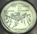 Kanada 10 Dolarów SREBRO 1974 Montreal Lacrosse SREBRO