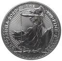 Anglia 2 funty 2020 Britania 1 uncja SREBRO