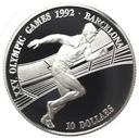 Cook Islands 10 dolarów 1990 Barcelona 1992 SREBRO