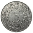 Niemcy 5 Marek Mark 1960 SREBRO
