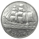 2 zł złote 1936 Żaglowiec Żaglówka Statek SREBRO