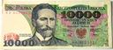1988 10000 zł złotych Wyspiański, seria AA