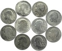 Lot Zestaw 10x 2 zł Głowa Kobiety Polonia SREBRO