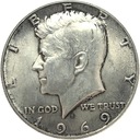 USA 1969 1/2 Dolara Half Dollar Liberty John F Kennedy SREBRO