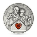 50 zł złotych 2024 r. - Pamięci Rodziny Ulmów BURSZTYN SERCE SREBRO
