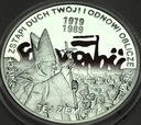 10 zł złotych 2009 Wybory 4 VI Solidarność Jan Paweł II SREBRO