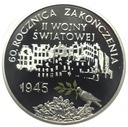 10 zł złotych 2005 60 rocznica zakończenia II Wojny Światowej SREBRO