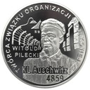 10 zł złotych 2010 KL Auschwitz Auschwitz-Birkenau Pilecki SREBRO
