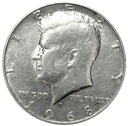 USA 1968 1/2 Dolara Half Dollar Liberty John F Kennedy SREBRO