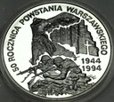 300000 zł złotych 1994 Powstanie Warszawskie 50 rocznica SREBRO