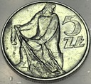 5 zł pięć złotych z Rybakiem 1974 Rybak