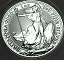 Anglia 2 funty 2020 Britania 1 uncja 1 oz SREBRO