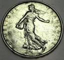Francja 5 Franków Fransc 1963 SREBRO