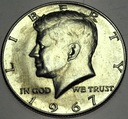 USA 1967 1/2 Dolara Half Dollar Liberty John F Kennedy SREBRO