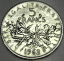 Francja 5 franków francs 1962 SREBRO