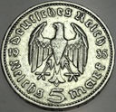 Niemcy 5 marek Reichs Mark 1935 Hindenburg SREBRO