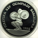200000 zł złotych 1991 Barcelona ciężary SREBRO