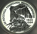 300000 zł 1994 Powstanie Warszawskie 50 rocznica SREBRO