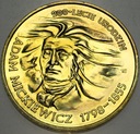 2 zł złote 1998 Adam Mickiewicz