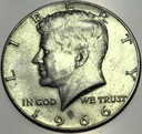 USA 1/2 Dolara 1966 Half Dollar Liberty JFK John F Kennedy SREBRO
