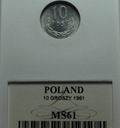 10 gr groszy 1961 MENNICZA MS61