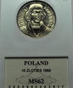 10 zł złotych 1968 Kopernik MENNICZY MS62