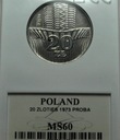 PRÓBA 20 zł złotych WIeżowiec i Kłosy MENNICZY MS60