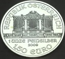 Austria 1,5 Euro 2009 Filharmonicy uncja 1 oz SREBRO