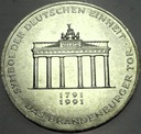Niemcy 10 marek 1991 A Brama Brandenburska SREBRO