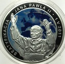 20 zł złotych 2011 Beatyfikacja Jana Pawła II SREBRO
