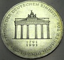 Niemcy 10 marek mark 1991 A Brama Brandenburska SREBRO