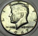 USA 1/2 Dolara 1967 Half Dollar Liberty JFK John F Kennedy SREBRO