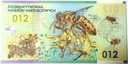 banknot testowy PSZCZOŁA Miodna PWPW POLIMER 012
