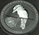 Australia 1 dolar 2008 Kookaburra Kukabura uncja 1 oz SREBRO
