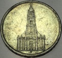 Niemcy 5 marek Reichsmark 1934 F Kościół wieża SREBRO