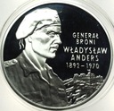 10 zł złotych 2002 Generał Władysław Anders maki SREBRO