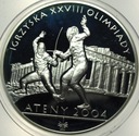 10 zł złotych 2004 Ateny Igrzyska Olimpiady szermierka SREBRO