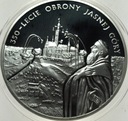 20 zł złotych 2005 350-lecie obrony Jasnej Góry Częstochowa SREBRO