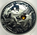 10 zł złotych 2002 Korea Japonia Mistrzostwa w Piłce Nożnej BURSZTYN SREBRO