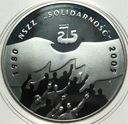 10 zł złotych 2005 NSZZ Solidarność 1980 2005 SREBRO